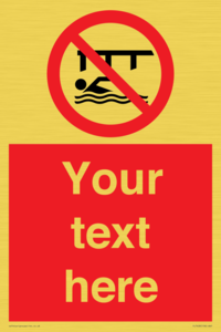 Custom Do not swim in the vicinity of piers